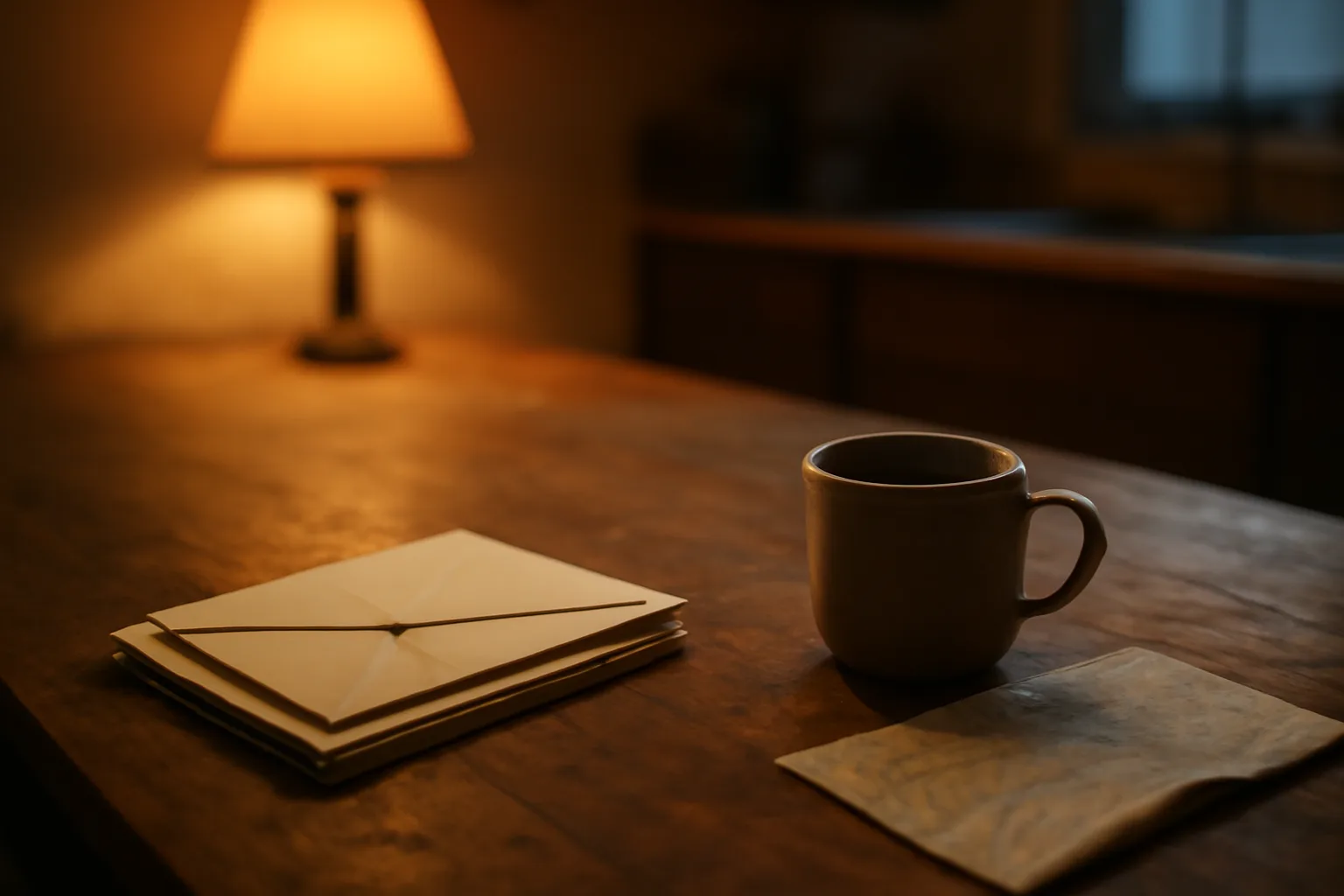 Kitchen table with mail and coffee mug, evoking the cost of exiting a timeshare