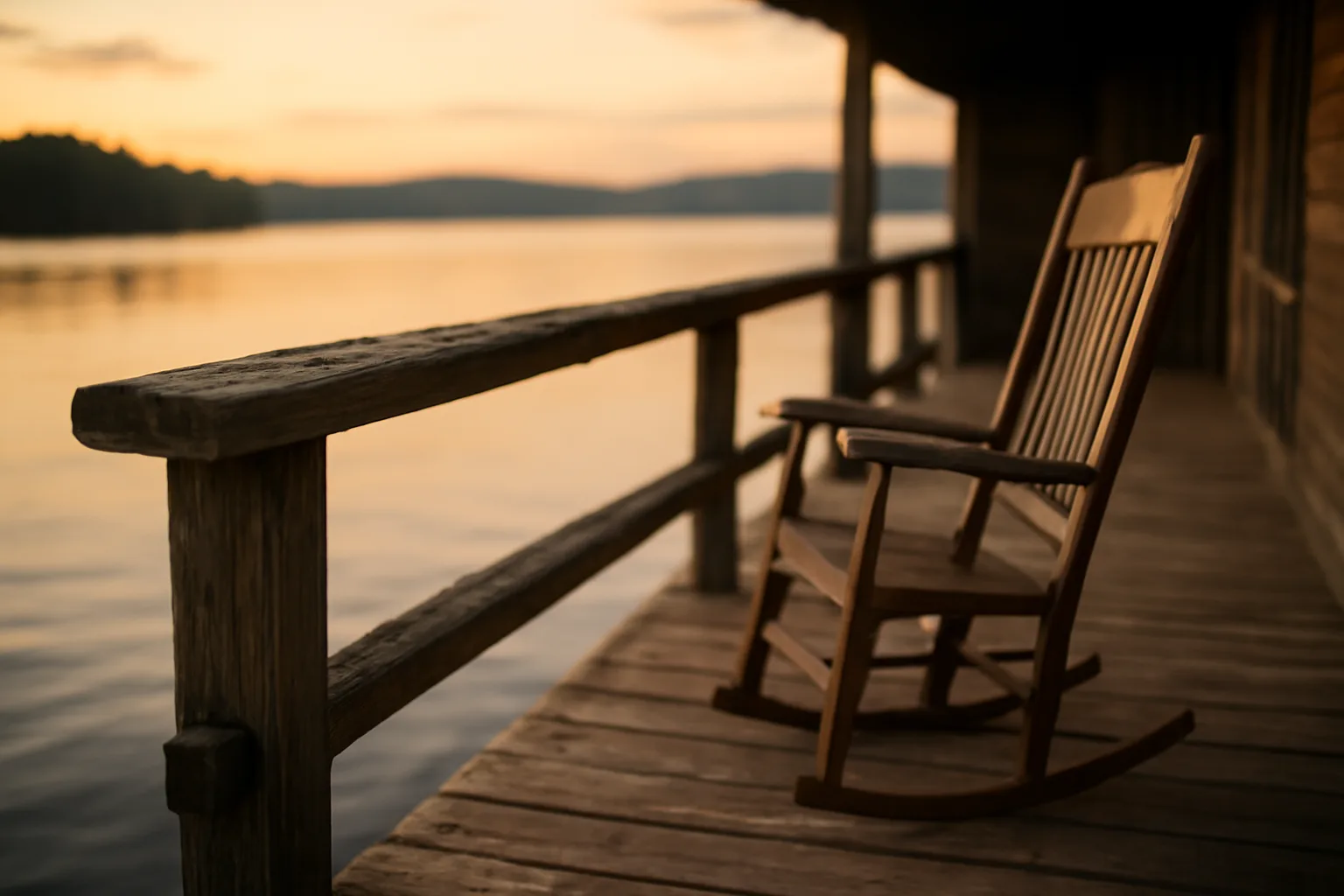 Empty resort dock at dusk symbolizing the search to get rid of a Wyndham timeshare