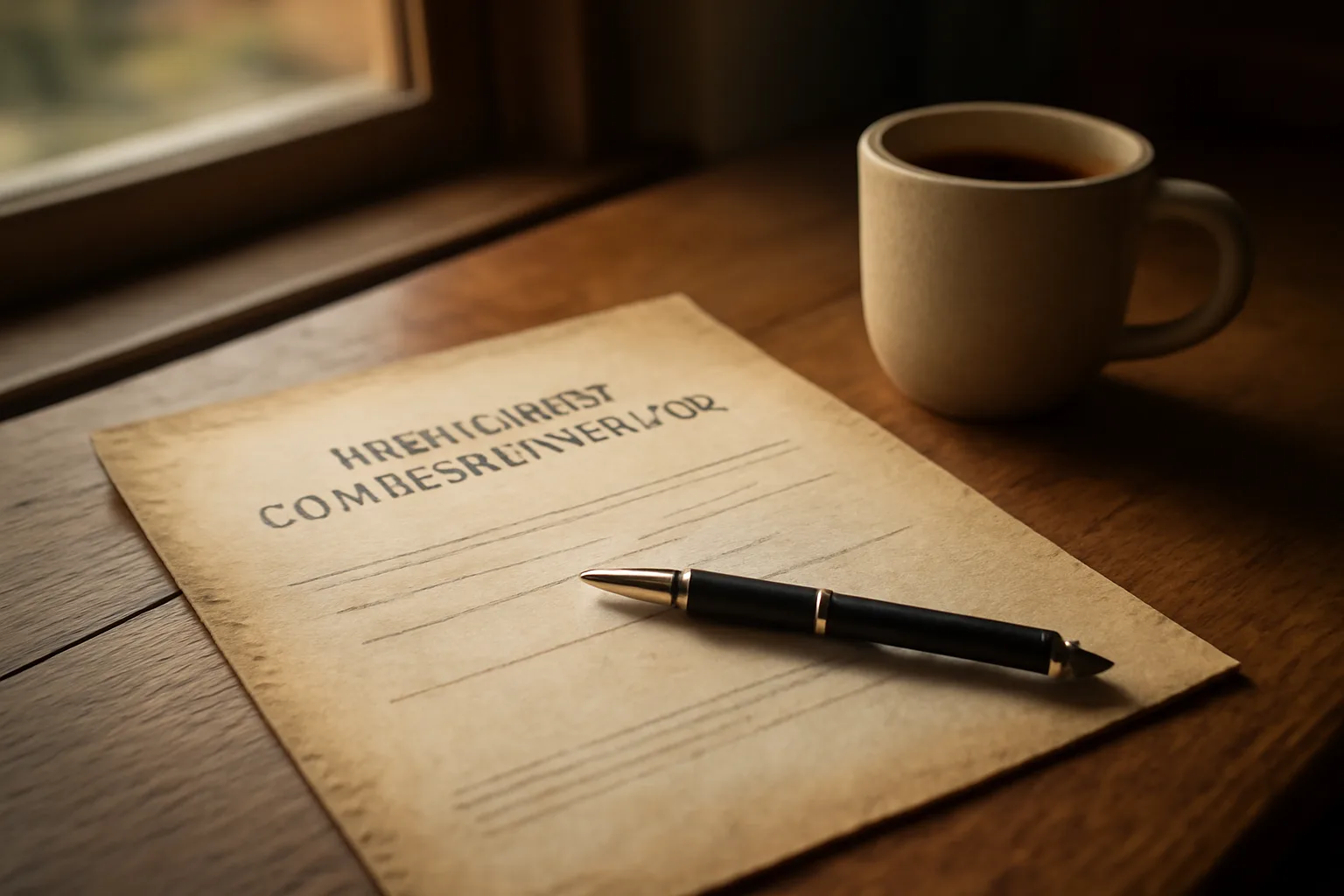 Deed document and pen on a desk representing a timeshare deed back transfer