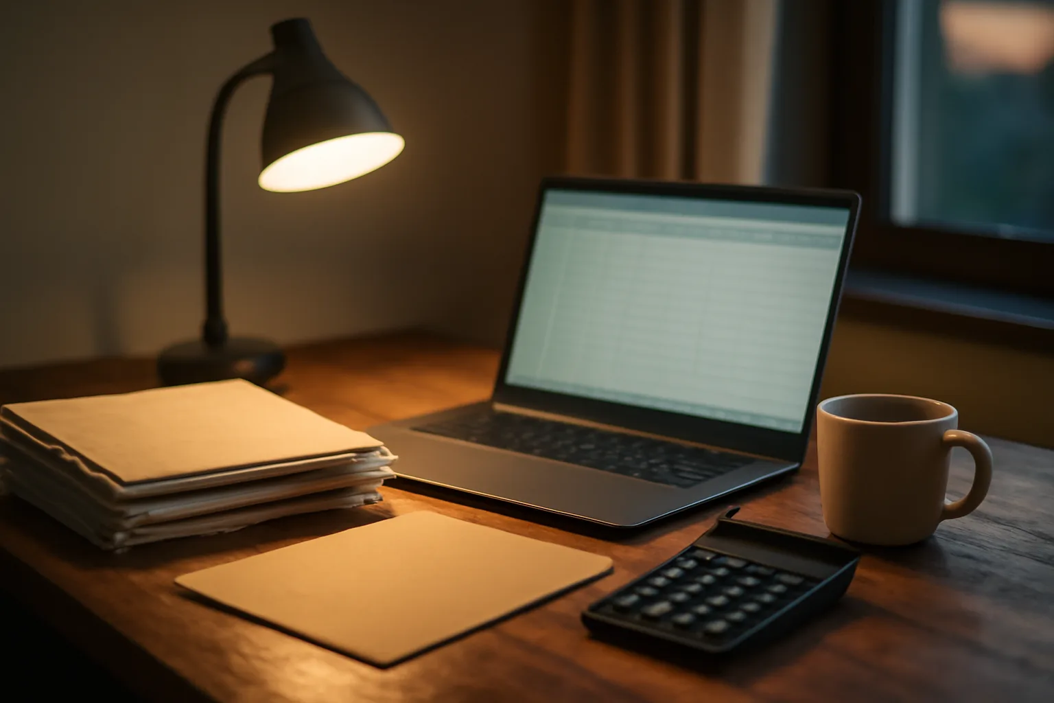 Home desk with papers and laptop, representing research before hiring a timeshare lawyer
