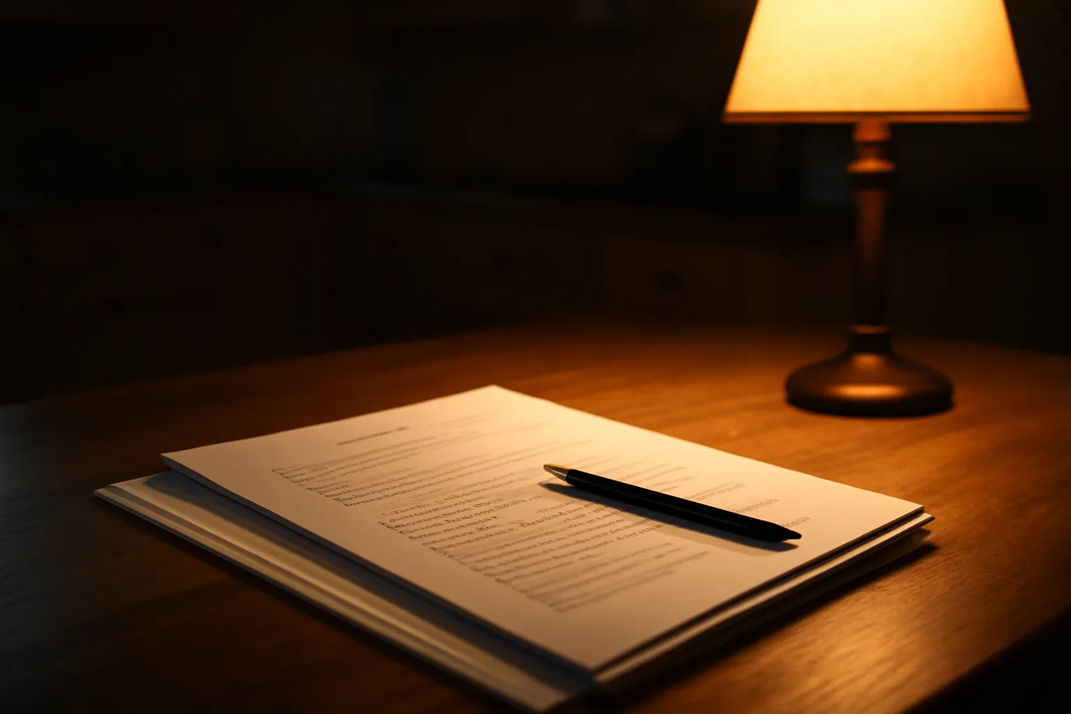 Contracts and a certified mail receipt on a kitchen table, representing exiting a timeshare
