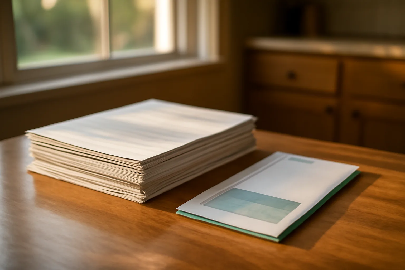 Timeshare contract papers and mail receipt on a table, representing Florida timeshare exit process