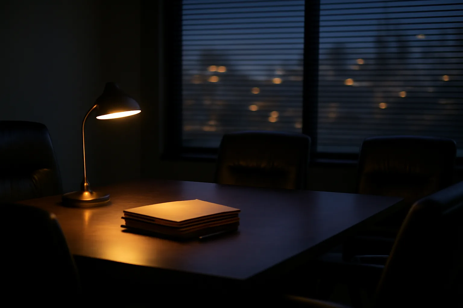 Empty law office conference room representing scrutiny of timeshare exit company records