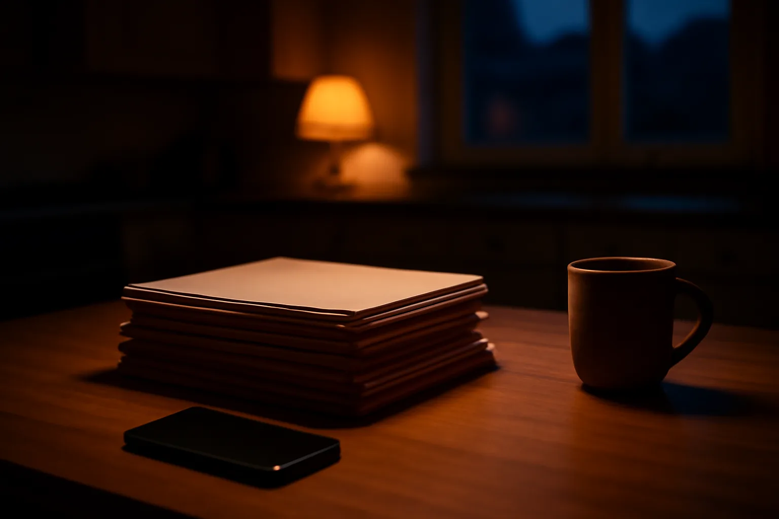 Kitchen table scene with paperwork and phone, evoking a timeshare exit scam decision