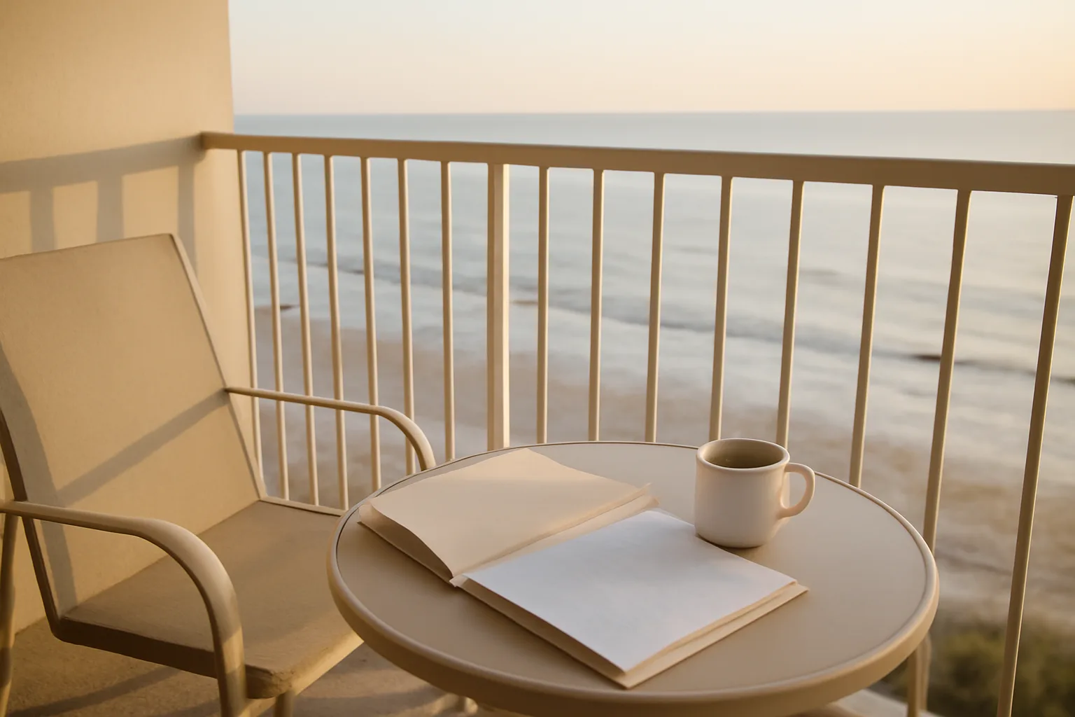 Resort condo balcony at sunrise representing the ongoing cost of timeshare maintenance fees