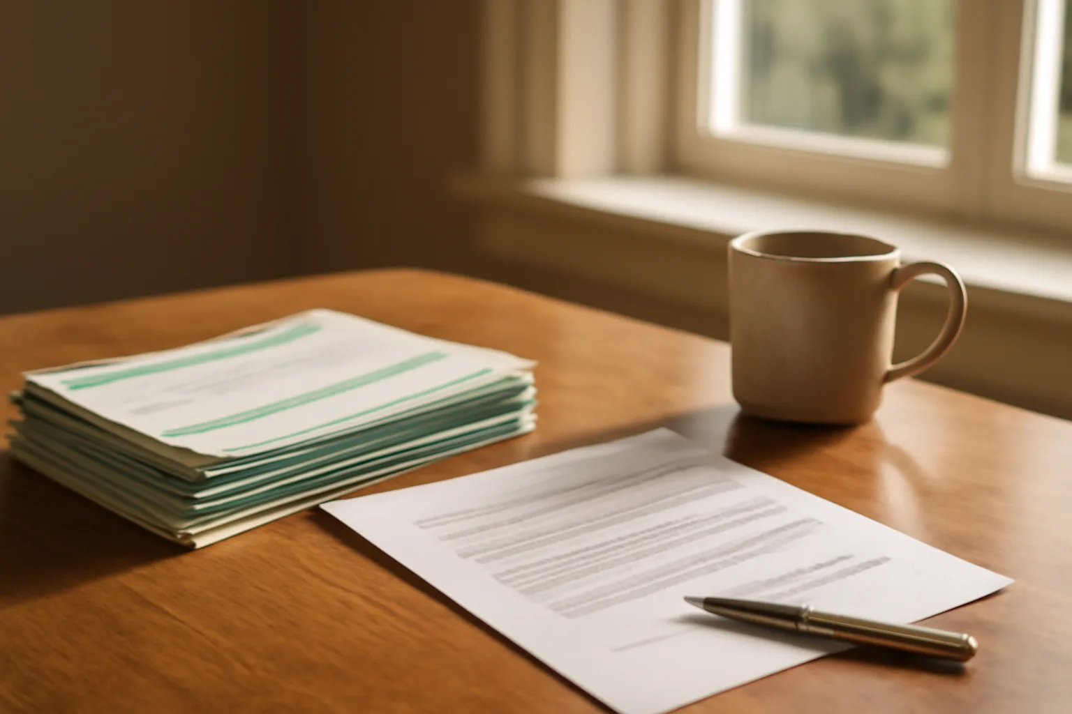 Certified mail receipt and signed contract on a table, representing a Wyndham timeshare cancellation