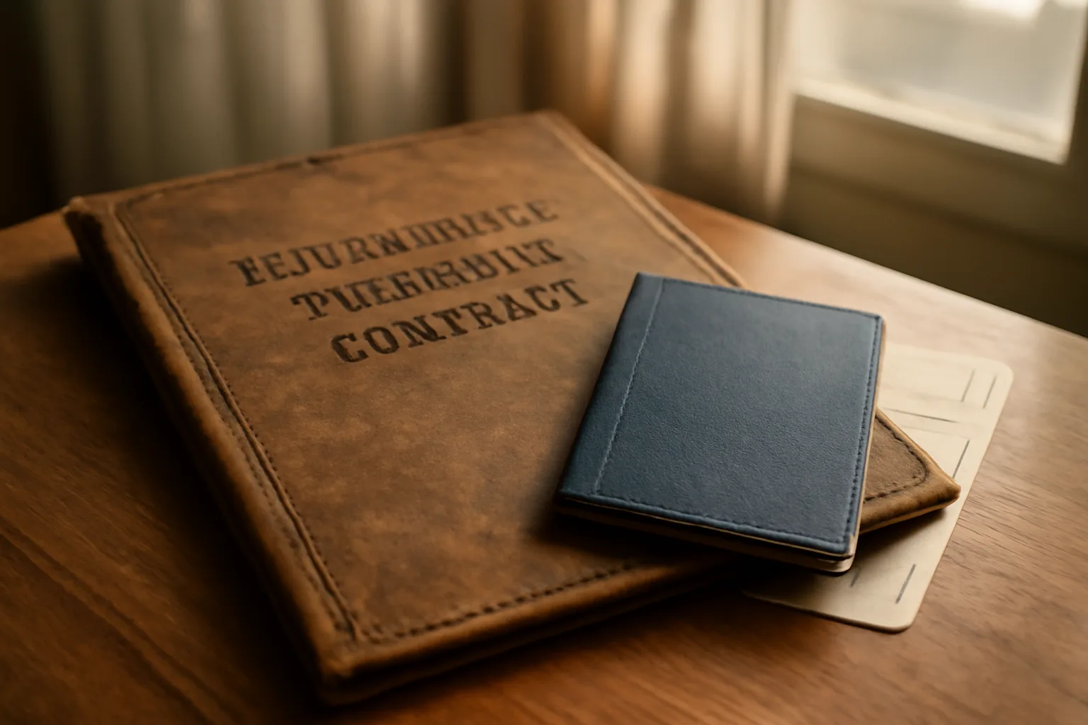 Passport and contract folder on desk, representing how to cancel a foreign timeshare