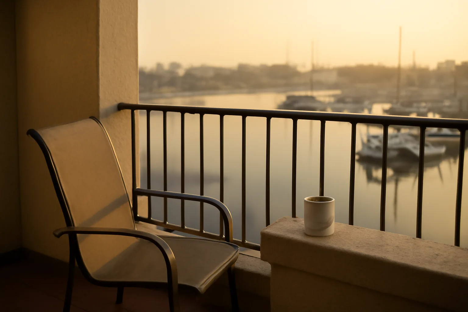 Empty resort balcony at dawn symbolizing the Festiva timeshare exit decision