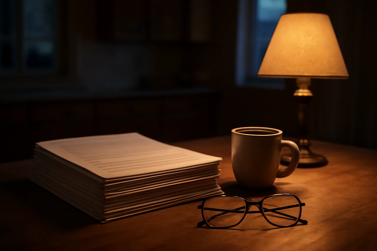Contract papers and coffee mug on a table, representing a Wyndham timeshare contract decision