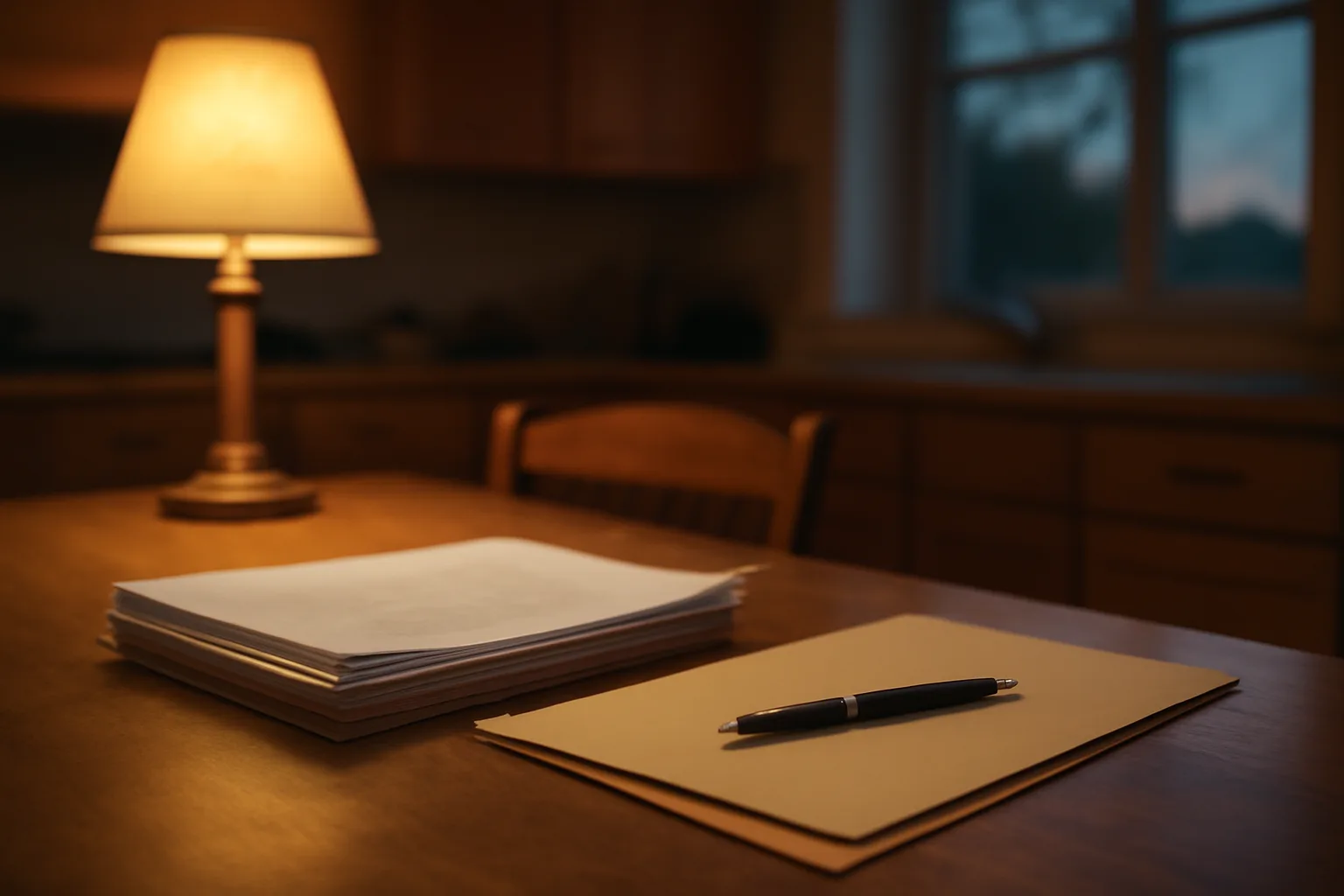 Documents and a certified mail receipt on a table while someone considers exiting a timeshare