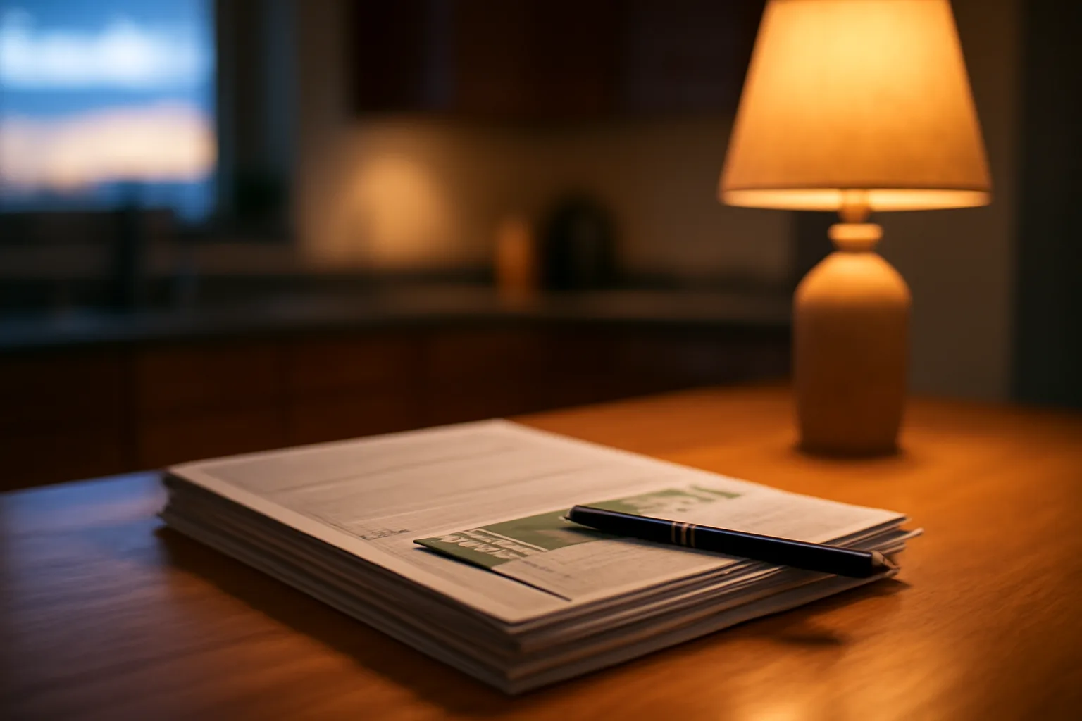 Documents and a pen on a table, representing steps to get rid of a timeshare legally