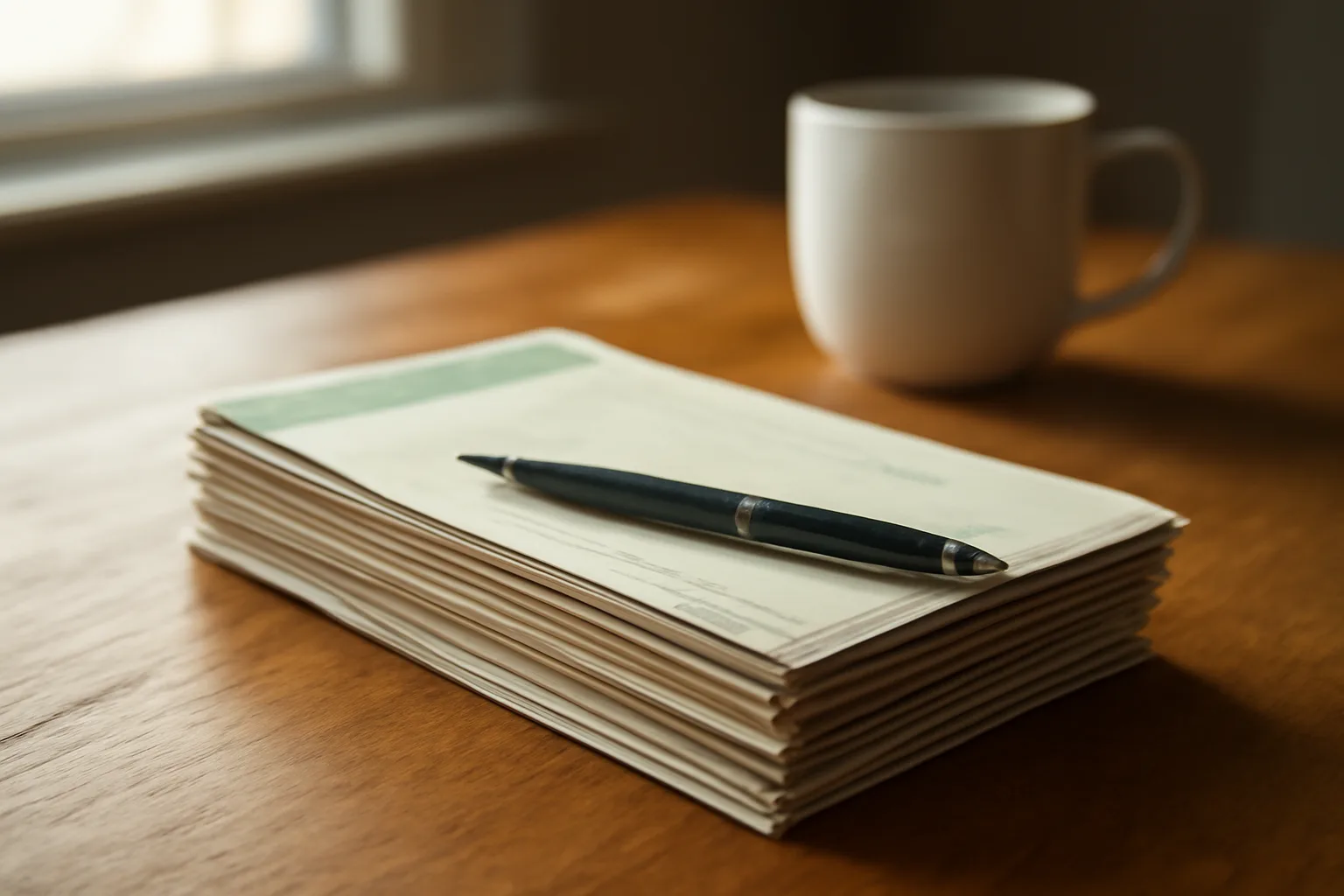 Certified mail receipts and a pen on a table, representing canceling a Holiday Inn timeshare contract