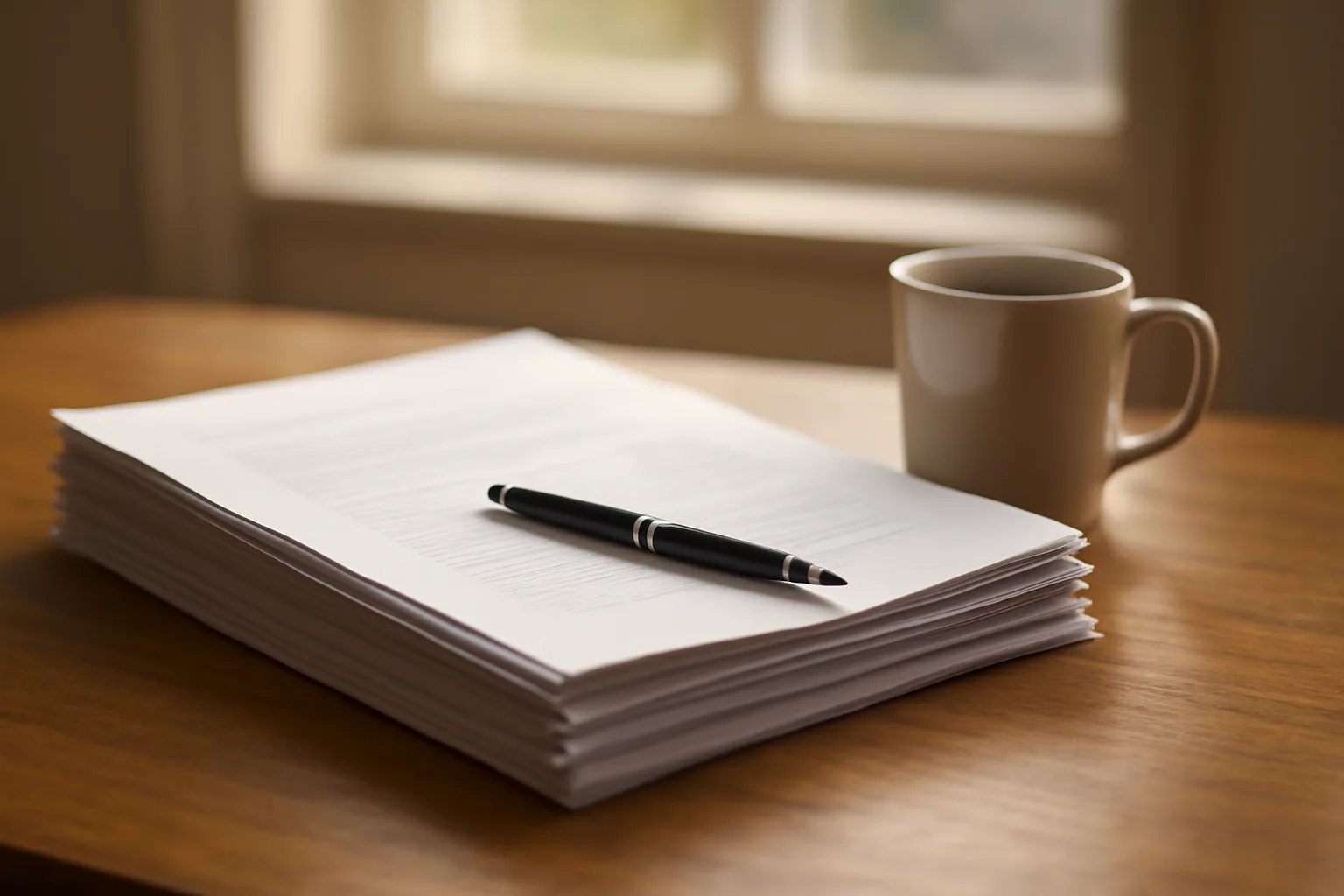 Timeshare paperwork and pen on a desk, representing the process of exiting a Hilton timeshare