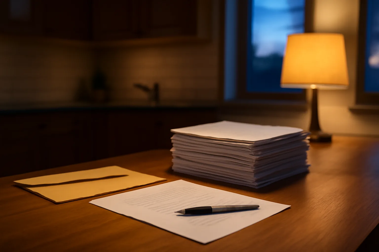 Contract papers and pen on a table representing deciding how to get out of a timeshare