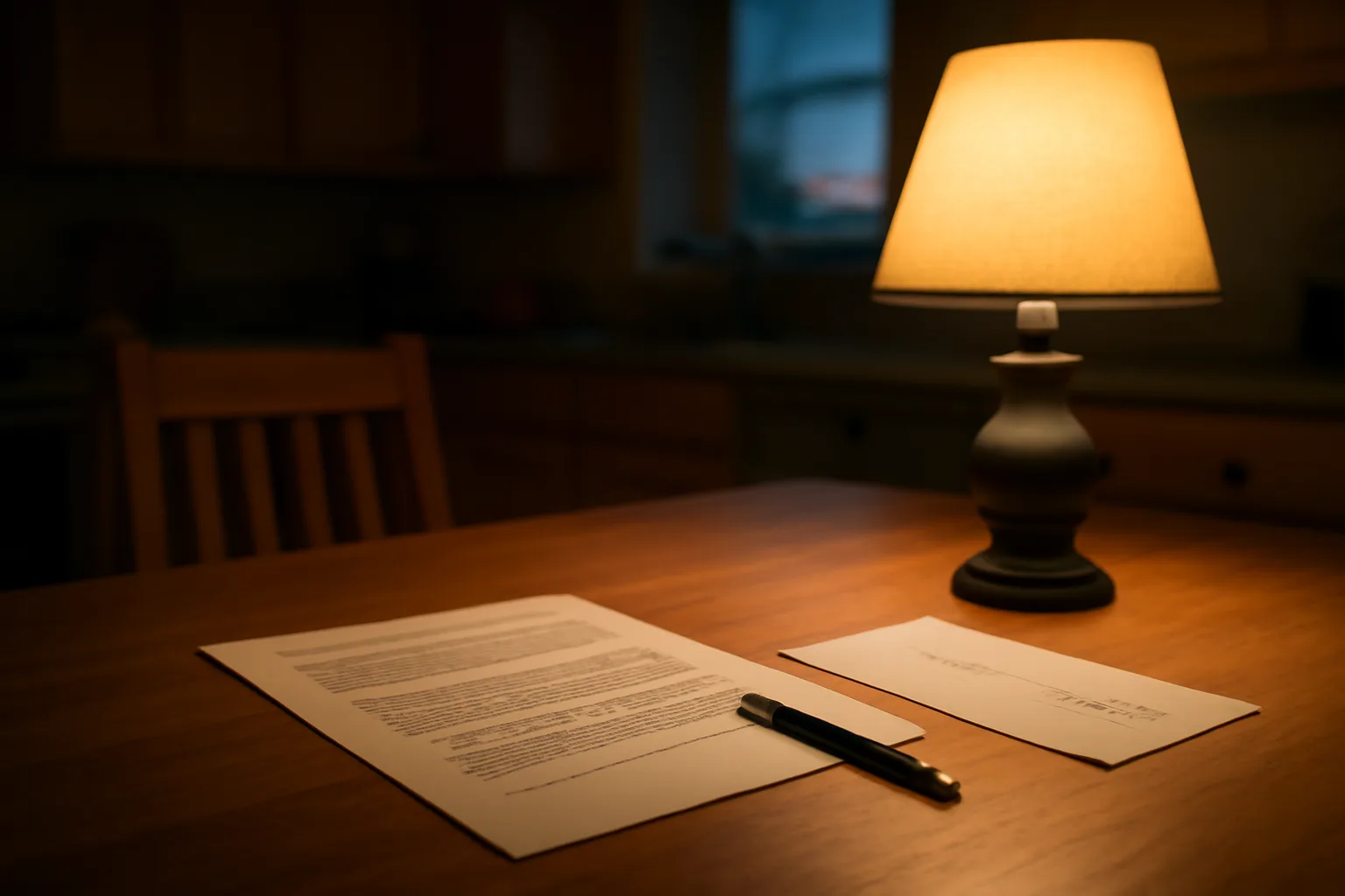 Contract papers and a pen on a table, representing canceling a timeshare contract