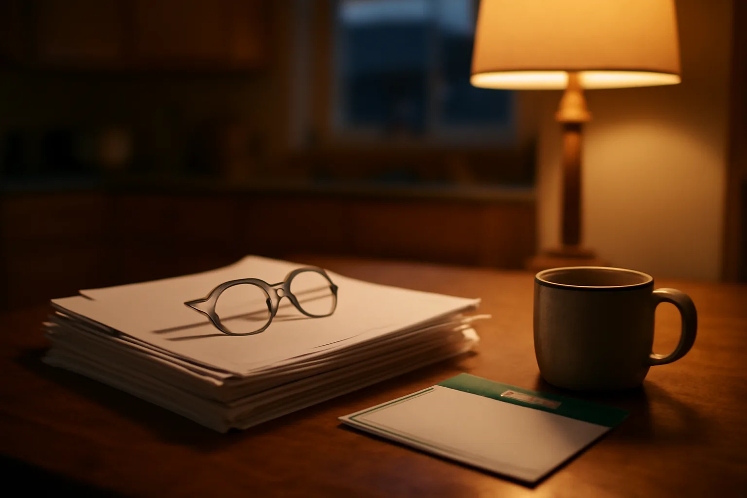 Contract papers and certified mail receipt on a kitchen table representing a timeshare exit