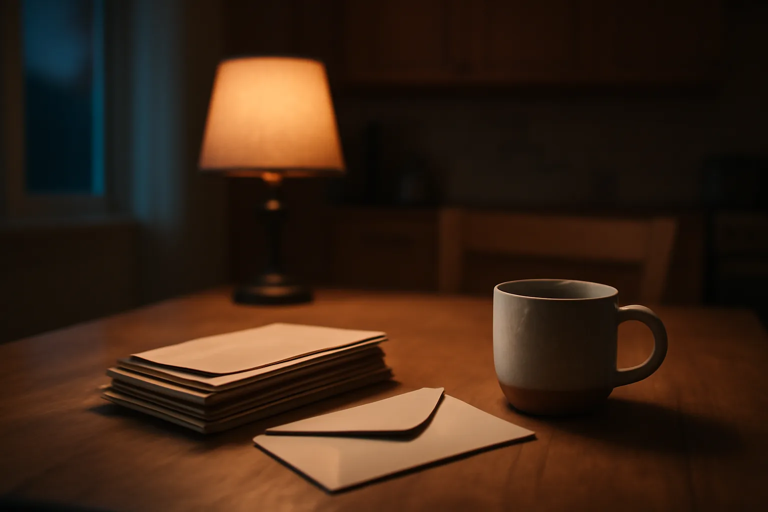 Certified mail receipts on a kitchen table representing legal timeshare cancellation paperwork