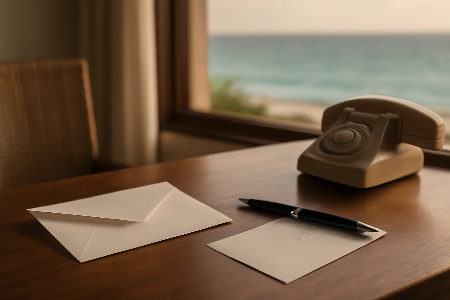 Envelope and pen on a desk representing a Mexico timeshare rescission cancellation notice