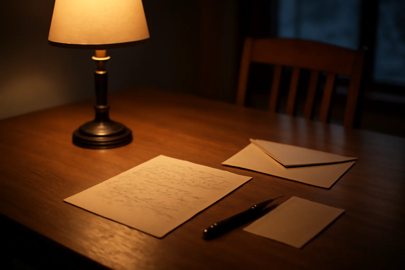 Handwritten rescission letter timeshare notice on a kitchen table with mailing receipt