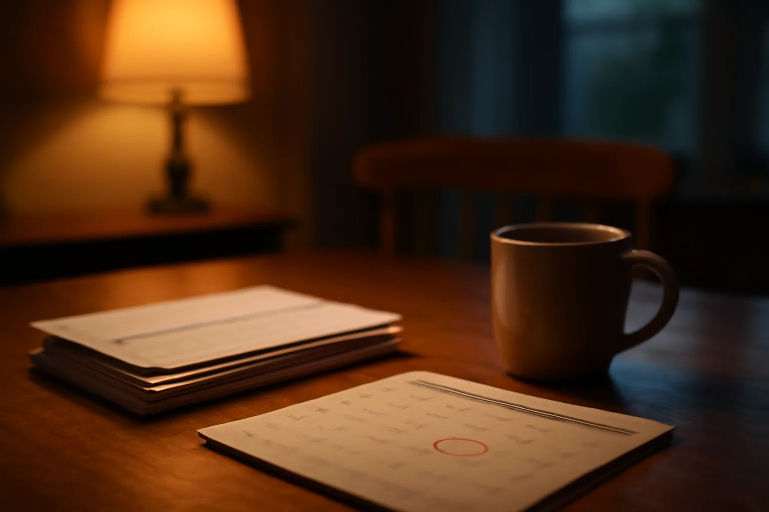 Kitchen table scene with circled calendar date representing a timeshare rescission deadline