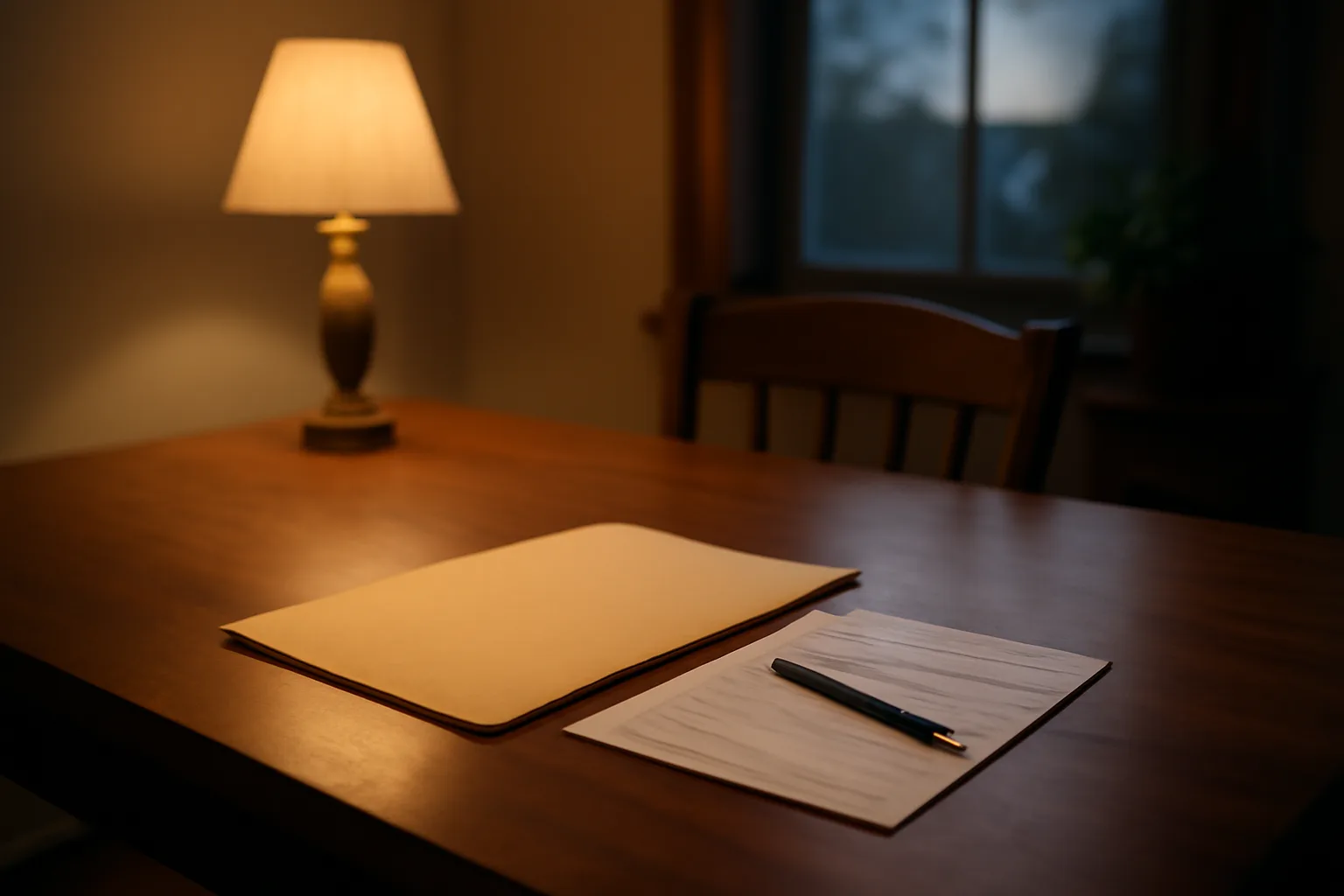 Certified mail receipt and folder on a table during a timeshare removal process