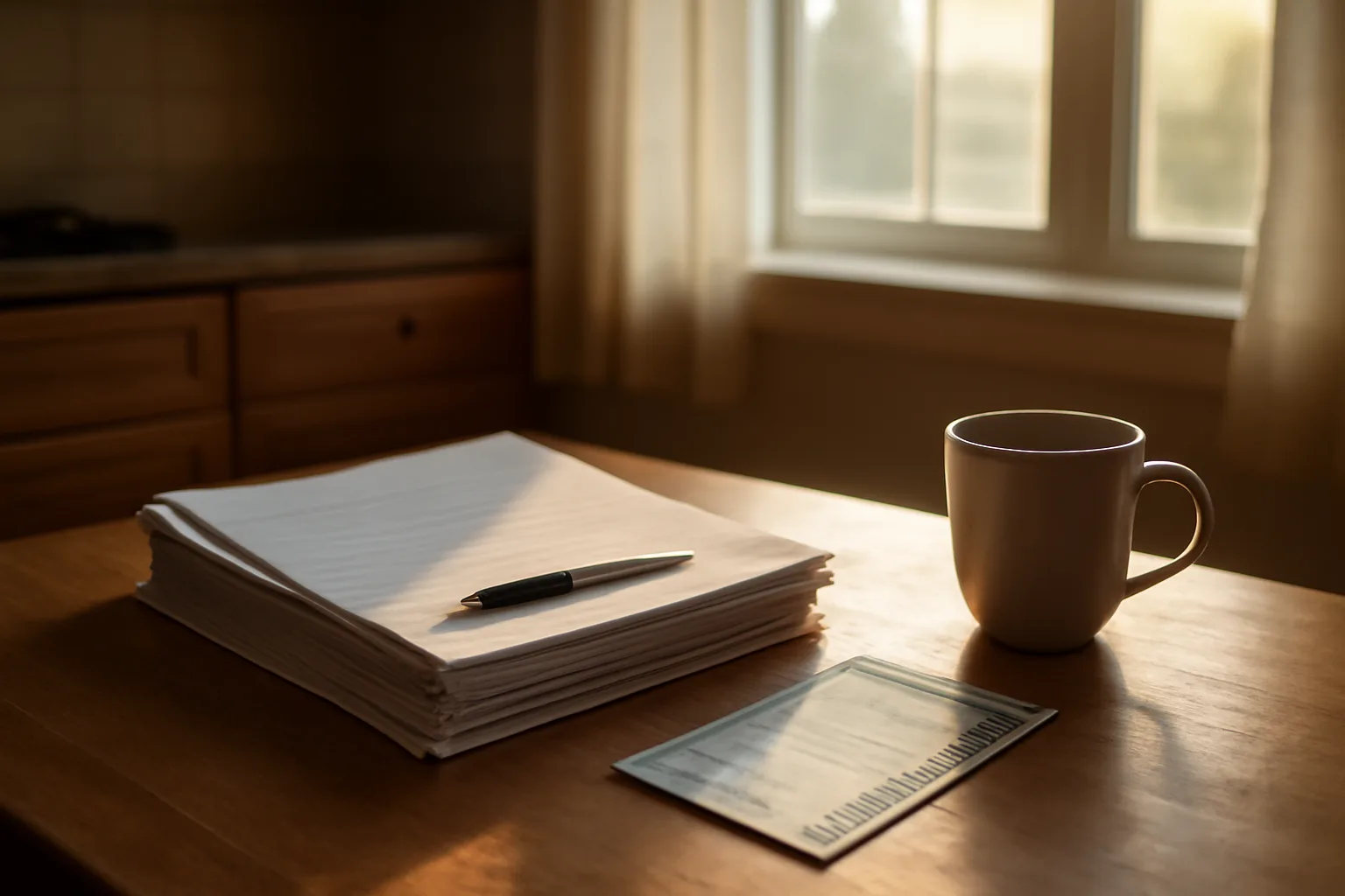Contract papers and a pen on a table during the timeshare rescission period