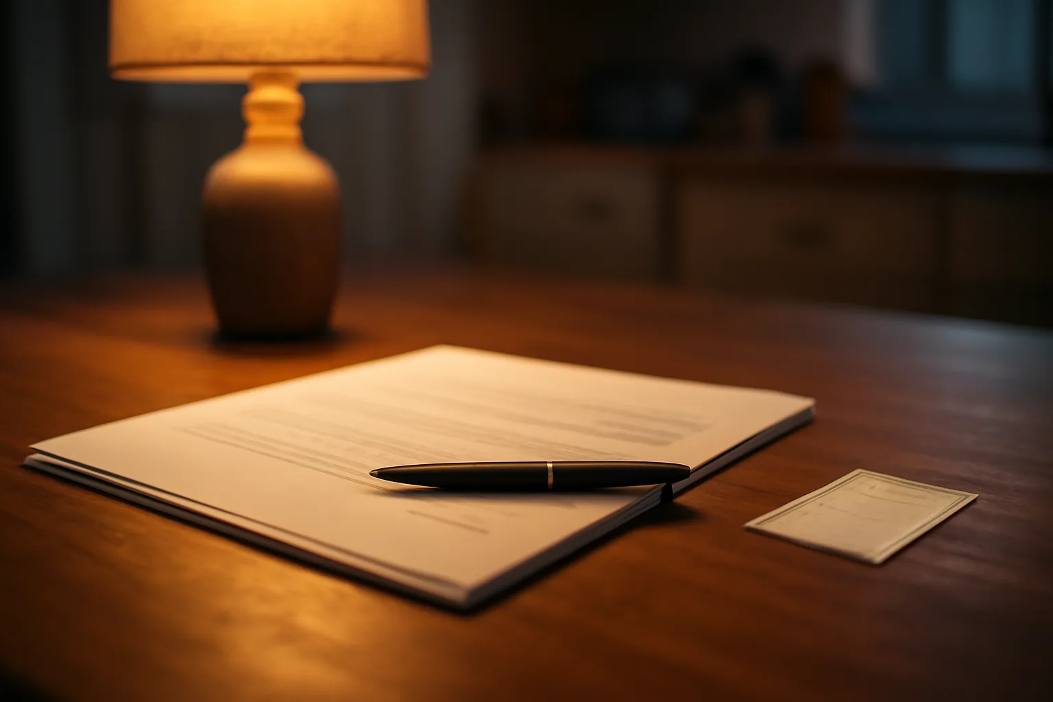 Contract papers and a pen on a table during a Westgate timeshare rescission period decision